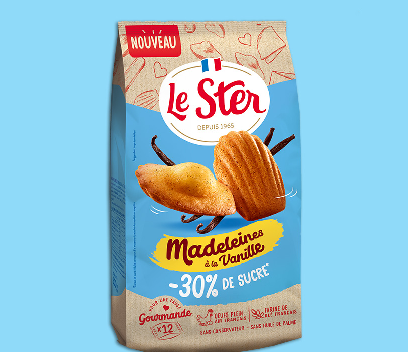Madeleines Le Ster moins sucrée à la Vanille