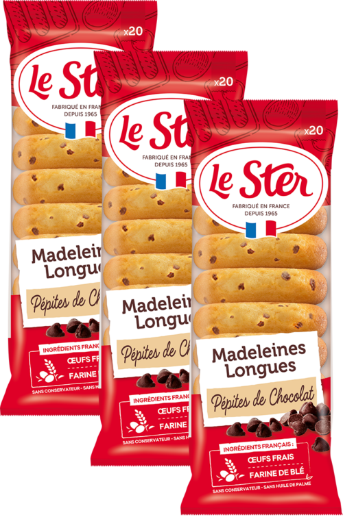 Le Ster - Madeleines Longues Pépites Chocolat