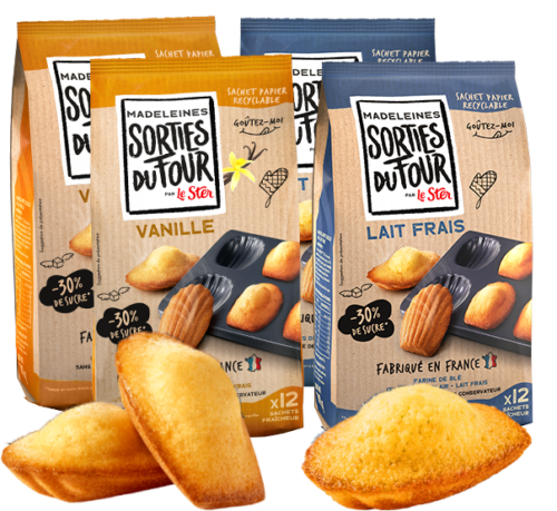 sorties du four madeleines