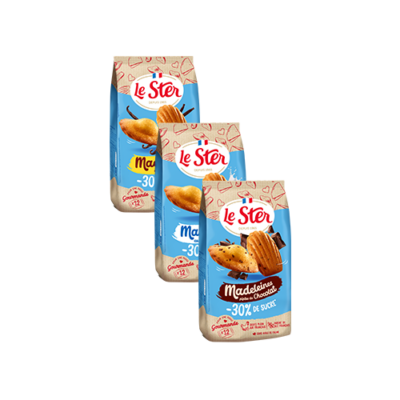 Lot découverte Madeleines -30% de sucre*